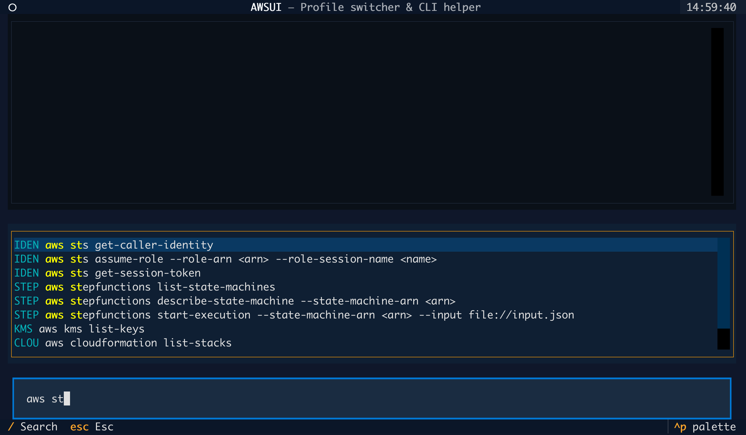 AWS CLI execution
